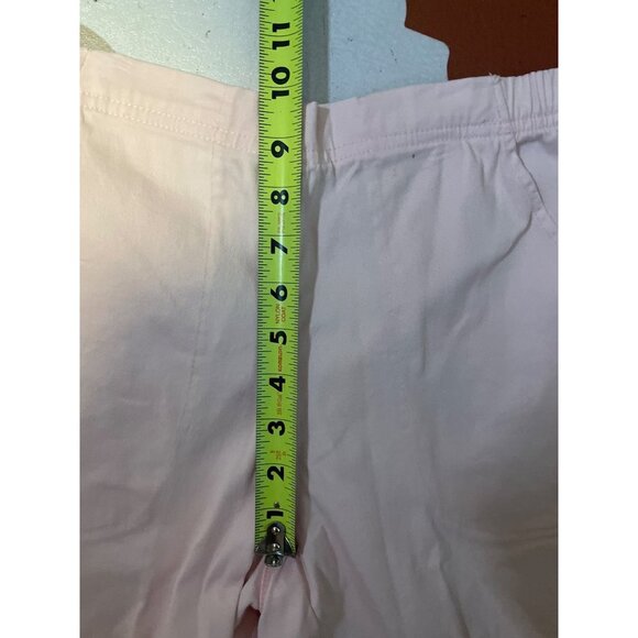 Croft and Barrow Light Pink Pull On Elastic Waist Flat Front Cropped Pants Sz 4P - Picture 6 of 8